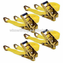 10,000 Lbs Rated Capacity Ratchet Cargo Strap With DJ Hooks